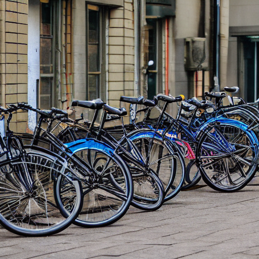 040_Several bicycles sit parked nest to each other..png